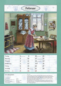 Bildkalender »Aus Großmutters Küche«, 300x420 mm, Februar
