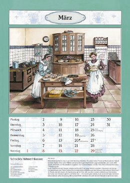 Bildkalender »Aus Großmutters Küche«, 300x420 mm, März