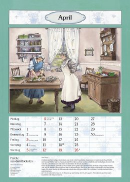Bildkalender »Aus Großmutters Küche«, 300x420 mm, April