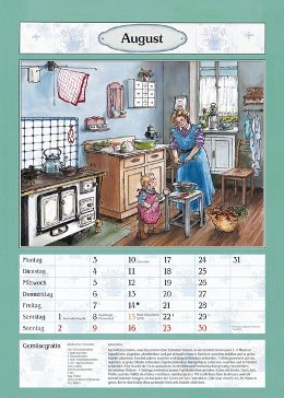 Bildkalender »Aus Großmutters Küche«, 300x420 mm, August
