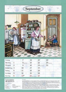 Bildkalender »Aus Großmutters Küche«, 300x420 mm, September