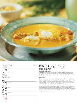 Wochenkalender »Küchenkalender«, 240x320 mm, 4.Januarwoche