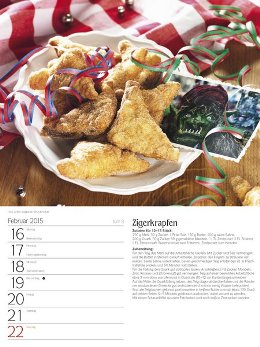 Wochenkalender »Küchenkalender«, 240x320 mm, 3.Februarwoche