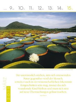 Literatur-Wochen-Kalender »Reiselust«, 240x320 mm, 2.Märzwoche