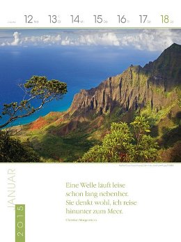 Literatur-Wochen-Kalender »Reiselust«, 240x320 mm, 3.Januarwoche