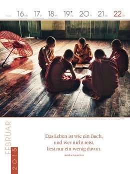 Literatur-Wochen-Kalender »Reiselust«, 240x320 mm, 3.Februarwoche