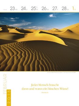 Literatur-Wochen-Kalender »Reiselust«, 240x320 mm, 4.Februarwoche