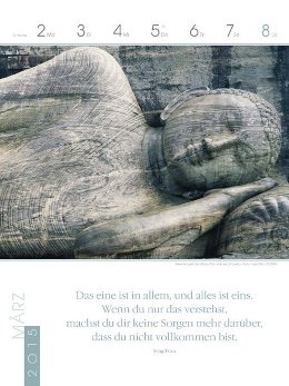 Literatur-Wochen-Kalender »Buddhistische Weisheiten«, 240x320 mm, 1.Märzwoche