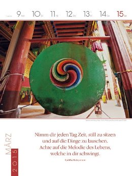 Literatur-Wochen-Kalender »Buddhistische Weisheiten«, 240x320 mm, 2.Märzwoche