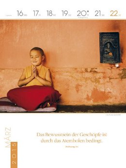 Literatur-Wochen-Kalender »Buddhistische Weisheiten«, 240x320 mm, 3.Märzwoche