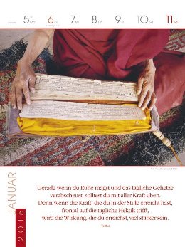 Literatur-Wochen-Kalender »Buddhistische Weisheiten«, 240x320 mm, 2.Januarwoche
