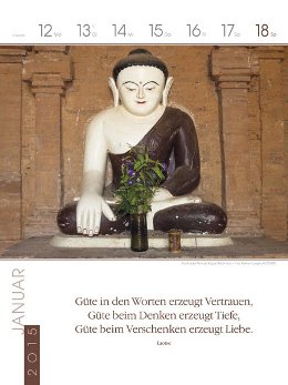 Literatur-Wochen-Kalender »Buddhistische Weisheiten«, 240x320 mm, 3.Januarwoche