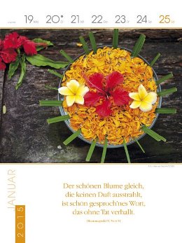 Literatur-Wochen-Kalender »Buddhistische Weisheiten«, 240x320 mm, 4.Januarwoche