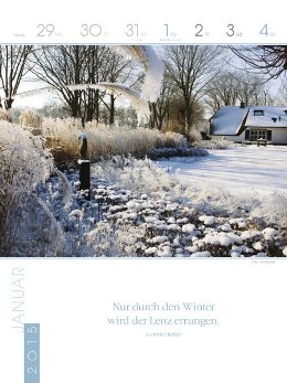 Literatur-Wochen-Kalender »Gartenlust«, 240x320 mm, 1.Januarwoche