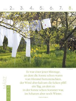Literatur-Wochen-Kalender »Gartenlust«, 240x320 mm, 1.Märzwoche