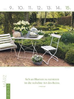 Literatur-Wochen-Kalender »Gartenlust«, 240x320 mm, 2.Märzwoche