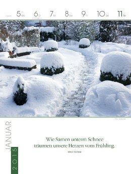 Literatur-Wochen-Kalender »Gartenlust«, 240x320 mm, 2.Januarwoche