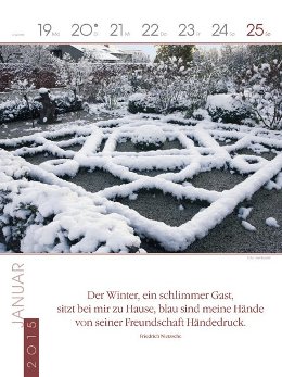 Literatur-Wochen-Kalender »Gartenlust«, 240x320 mm, 4.Januarwoche