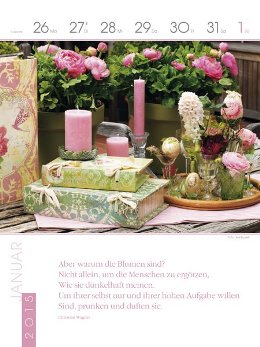 Literatur-Wochen-Kalender »Gartenlust«, 240x320 mm, 5.Januarwoche