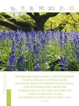 Literatur-Wochen-Kalender »Gartenlust«, 240x320 mm, 3.Februarwoche
