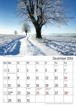 Bildkalender »Taumwege«, 300x420 mm, Dezember