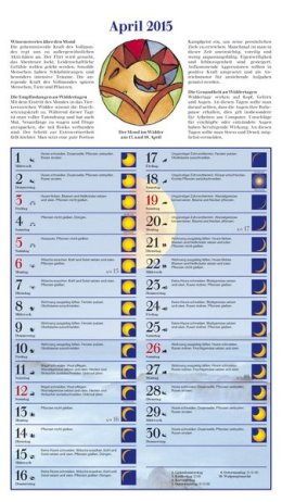 Bildkalender »Mit dem Mond im Rhythmus«, 270x480 mm, April