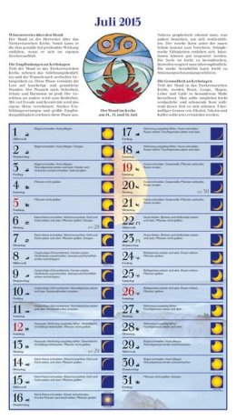 Bildkalender »Mit dem Mond im Rhythmus«, 270x480 mm, Juli