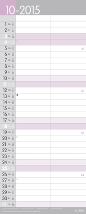 Singleplaner »MyTimer für 2«, 190x470 mm, Oktober