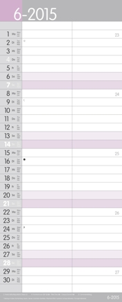 Singleplaner »MyTimer für 2«, 190x470 mm, Juni