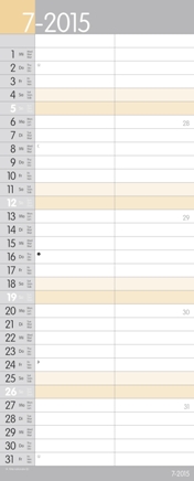 Singleplaner »MyTimer für 2«, 190x470 mm, Juli