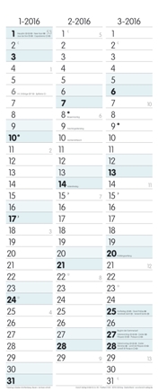 Singleplaner »MyTimer für 2«, 190x470 mm, Vierteljahresvorschau 2015