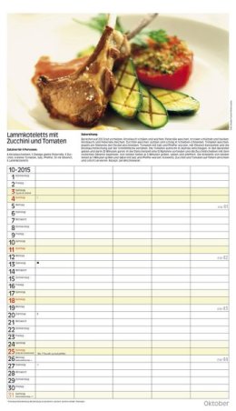 Bildkalender »Familietimer Küche«, 270x480 mm, Oktober