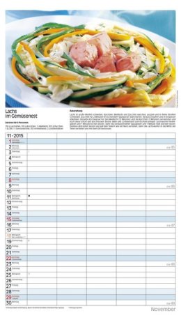 Bildkalender »Familietimer Küche«, 270x480 mm, November