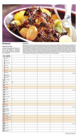 Bildkalender »Familietimer Küche«, 270x480 mm, Dezember