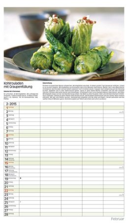 Bildkalender »Familietimer Küche«, 270x480 mm, Februar