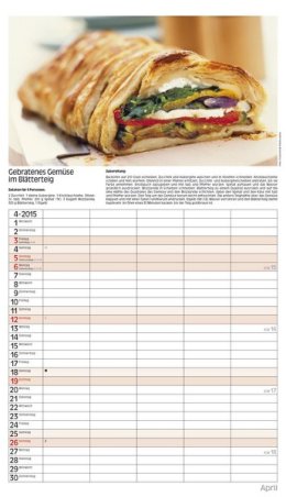 Bildkalender »Familietimer Küche«, 270x480 mm, April