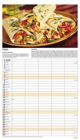 Bildkalender »Familietimer Küche«, 270x480 mm, Juni