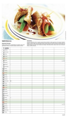 Bildkalender »Familietimer Küche«, 270x480 mm, Juli