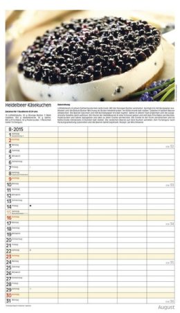 Bildkalender »Familietimer Küche«, 270x480 mm, August