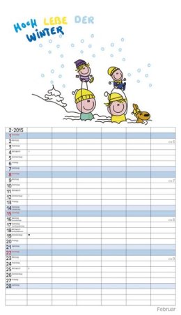 Bildkalender »Unsere Familie ist die Beste«, 270x480 mm, Februar