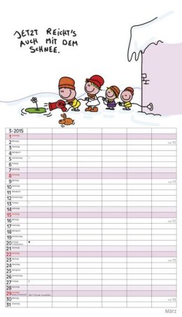Bildkalender »Unsere Familie ist die Beste«, 270x480 mm, März