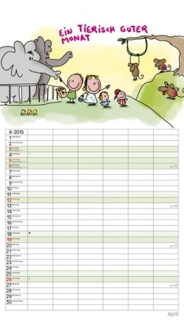 Bildkalender »Unsere Familie ist die Beste«, 270x480 mm, April