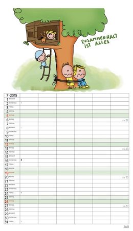 Bildkalender »Unsere Familie ist die Beste«, 270x480 mm, Juli