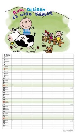 Bildkalender »Unsere Familie ist die Beste«, 270x480 mm, September