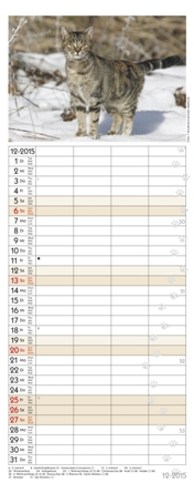 Familienplaner »Auf Samtpfoten durch's Jahr«, 190x470 mm, Dezember