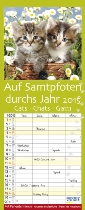 Familienplaner »Auf Samtpfoten durch's Jahr«, 190x480 mm, Titelblatt