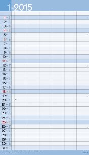 Streifenkalender »XL Family Timer«, 270x480 mm, Januar