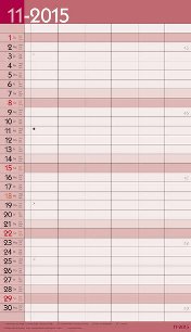 Streifenkalender »XL Family Timer«, 270x480 mm, November