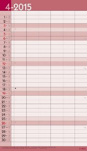 Streifenkalender »XL Family Timer«, 270x480 mm, April