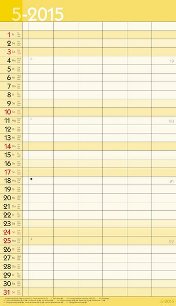 Streifenkalender »XL Family Timer«, 270x480 mm, Mai